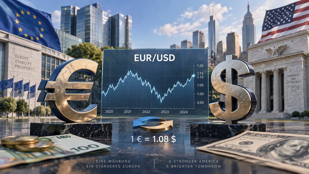 Euro- und US-Dollar-Symbol nebeneinander – Symbolbild für das Währungspaar EUR/USD